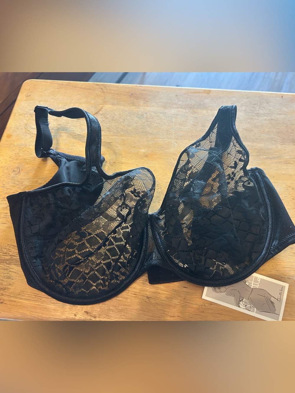 Empriente Melody Sheer Lace Underwire Bra - Black